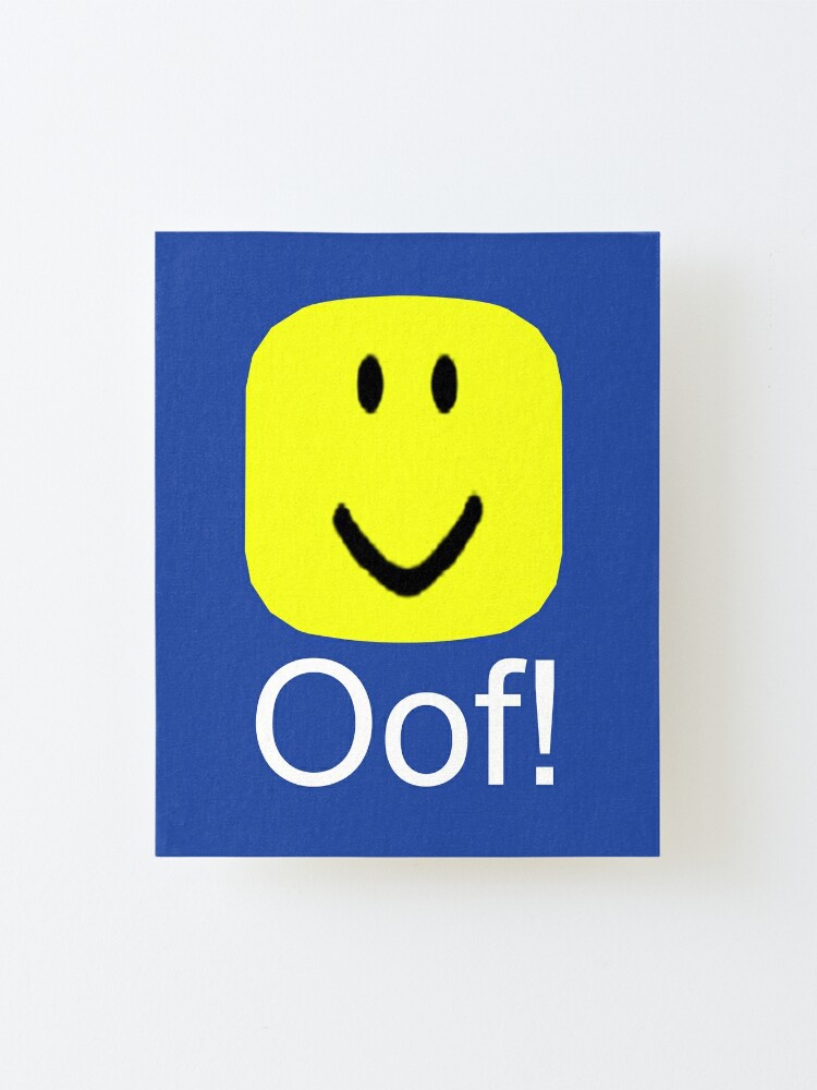 Roblox Oof Noob Big Head Mounted Print By Smoothnoob Redbubble - blue oof head roblox