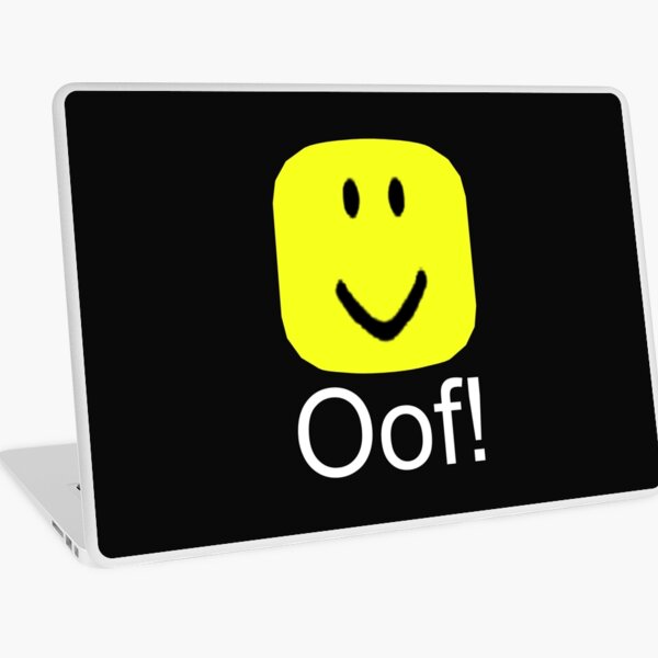 Roblox Oof Noob Big Head Laptop Skin By Smoothnoob Redbubble - scary dress roblox