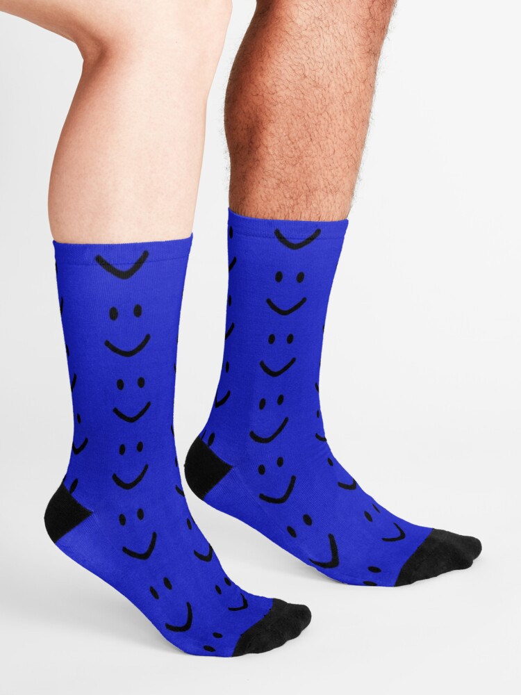 Roblox Halloween Noob Face Costume Smiley Positive Gift Socks By Smoothnoob Redbubble - halloween blue roblox