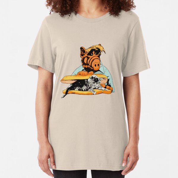 Kitty Sandwich Alf the extraterrestrial Tv show Slim Fit T-Shirt