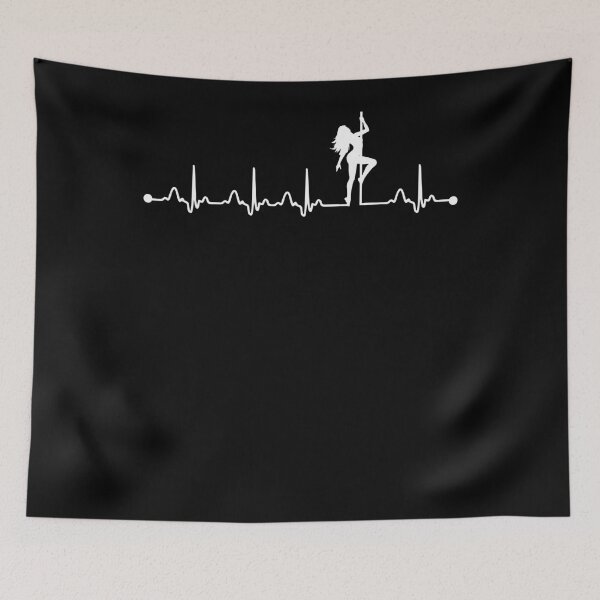 Item preview, Heartbeat EKG Pole Dancing Lovers Gift designed and sold by unlimitee.