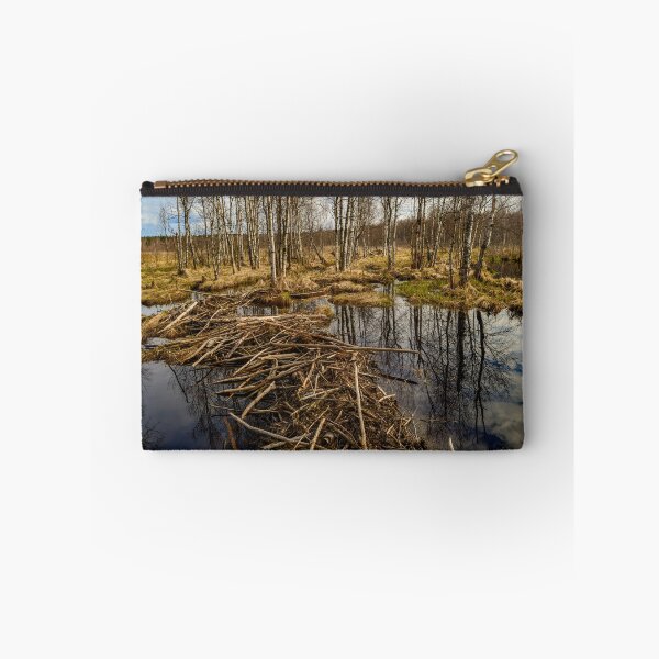 Item preview, Spring sky reflected in backwaters beaver dams designed and sold by yarvin13.