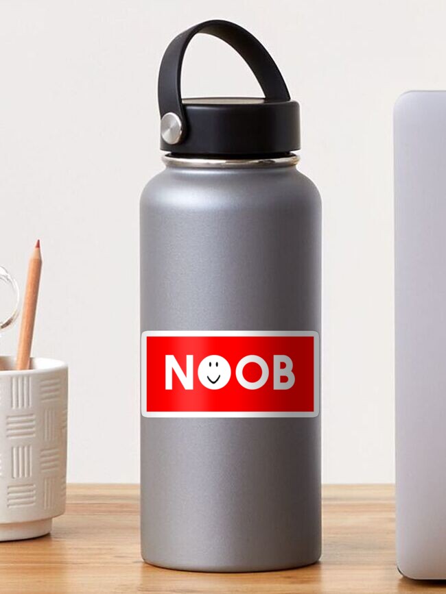 Roblox Noob Oof Gaming Noob Sticker By Smoothnoob Redbubble - roblox noob off