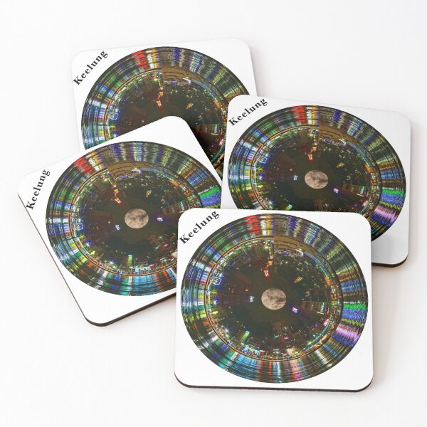 Item preview, Keelung Circular Cityscape - Night Circular Skyline of Keelung Harbor designed and sold by Warren Paul Harris.