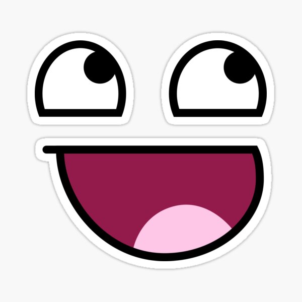 Awesome Face Epic Smiley Sticker for Sale by Thomas Ullrich