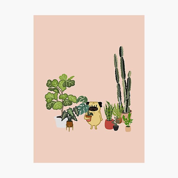 Item preview, Pug and Plants designed and sold by Huebucket.