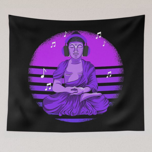 Item preview, Buddha with headphones. designed and sold by emphatic.