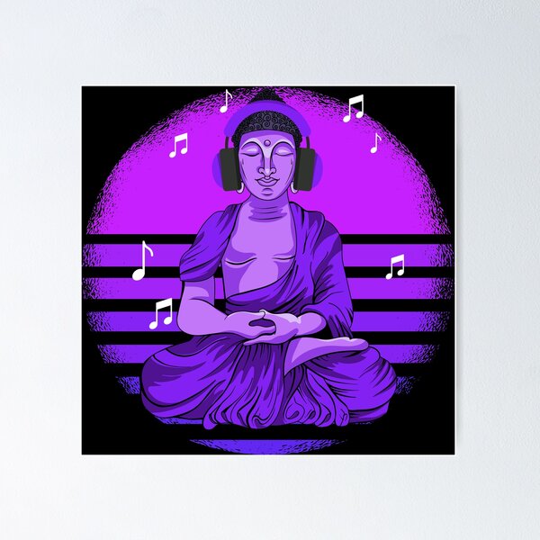 Buddha Headphones Sale Posters | Redbubble for