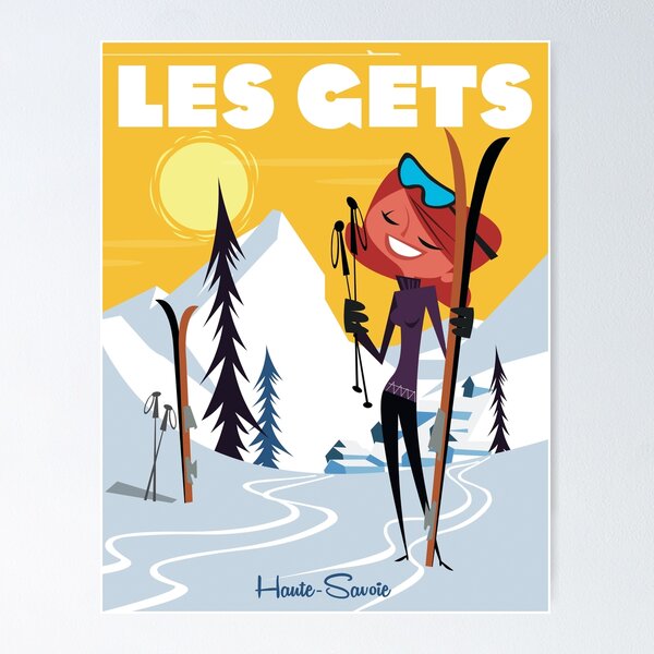 Item preview, Les Gets poster designed and sold by GAGodel.