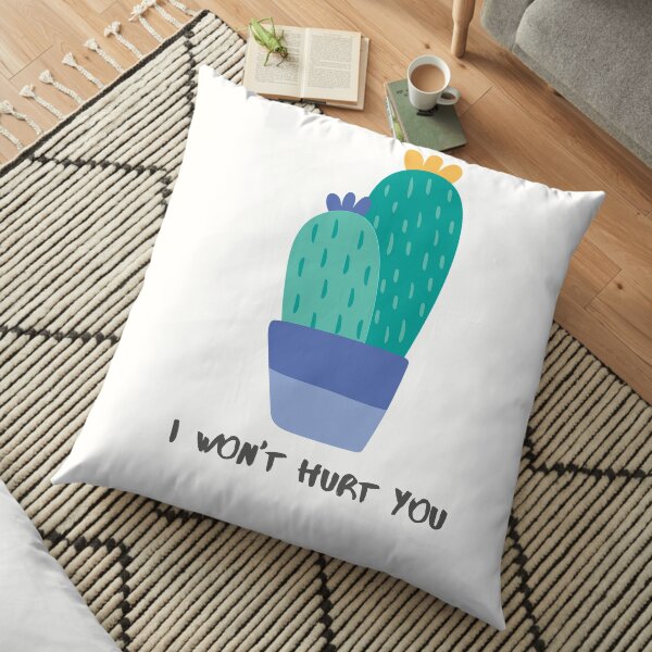 Cactus Love - Purple/Blue/Green. Floor Pillow