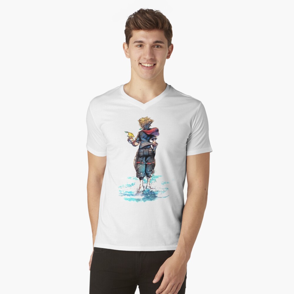 Vista previa del artículo con la obra «Camiseta de cuello en V», diseñado y vendido por CyberpunkNOW.