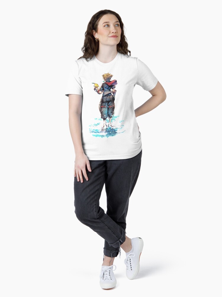 Imagen 4 de 7, Camiseta esencial con la obra Sora Kingdom Hearts 3, diseñada y vendida por CyberpunkNOW.