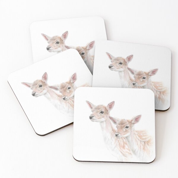 Item preview, A pair of fallow deer fawns designed and sold by Grey Heron Images.