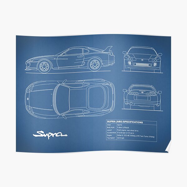 The Supra Blueprint Poster