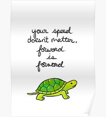Forward is Forward Turtle Poster