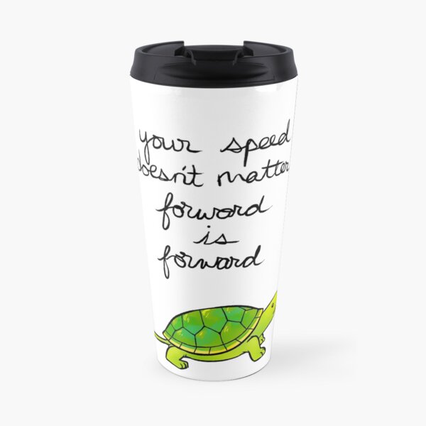 Adelante es Adelante Tortuga Taza de viaje