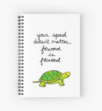 Cuaderno de espiral Adelante es Forward Turtle