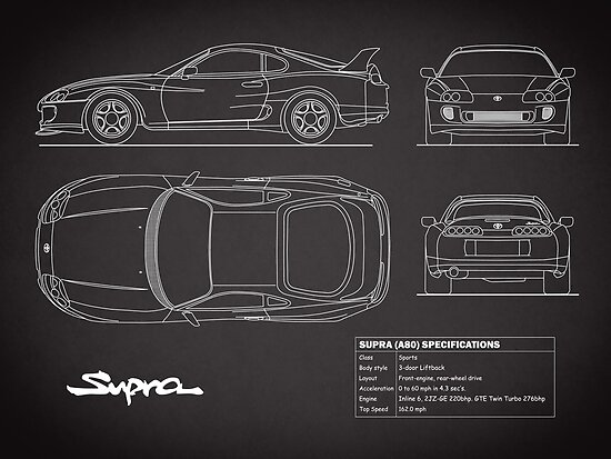 Toyota supra blueprint