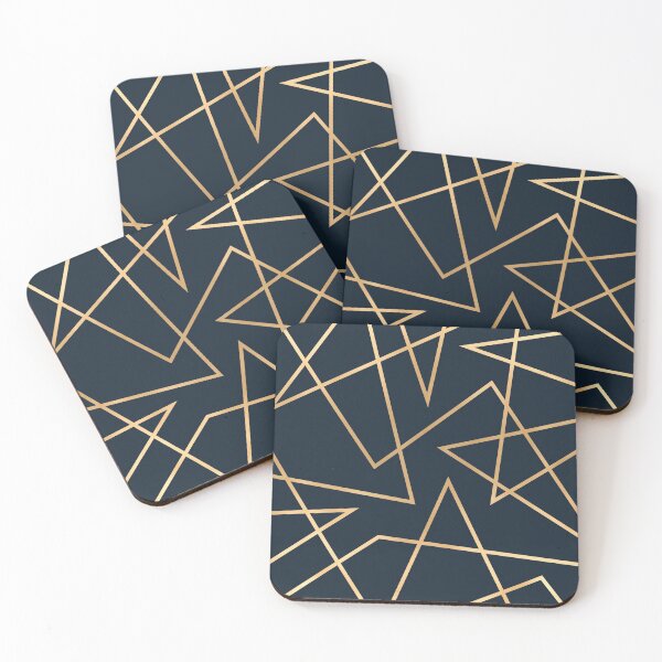 Item preview, Navy & Gold Abstract designed and sold by Blue-Banana.