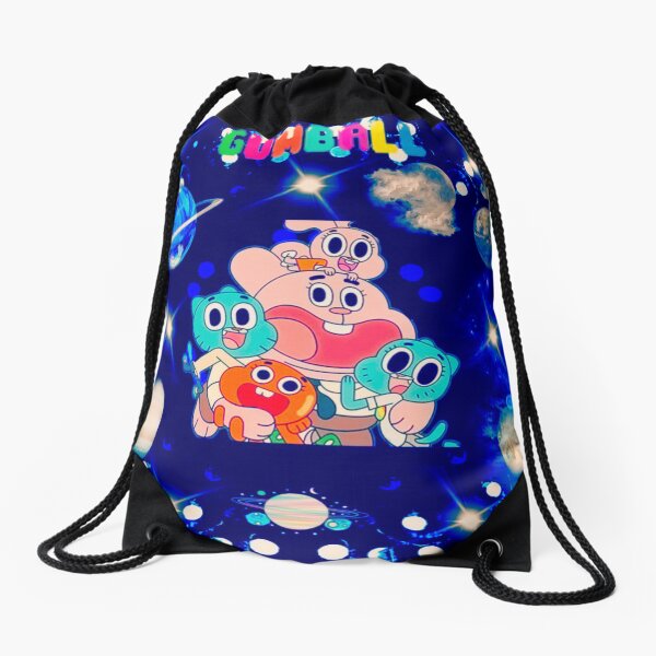 Gumball's Vacation In Outer Space Drawstring Bag