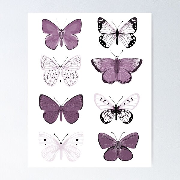 monarch butterfly sticker pack purple' Sticker