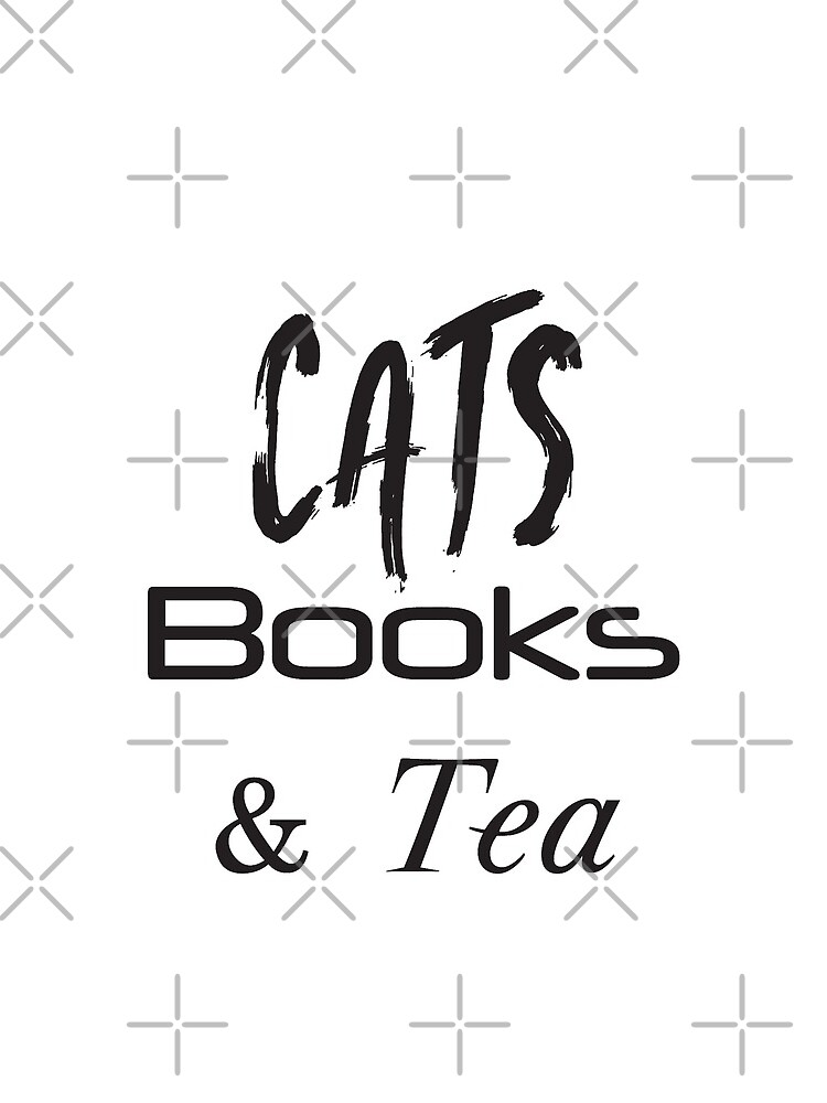 cats books and tea shirt