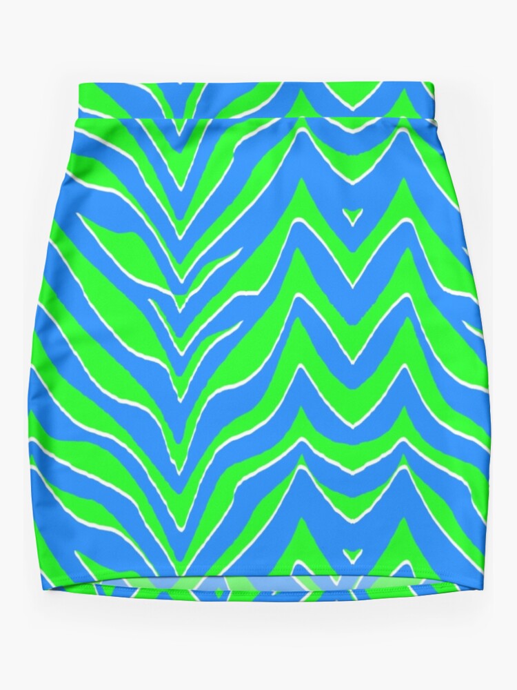 Blue zebra outlet skirt