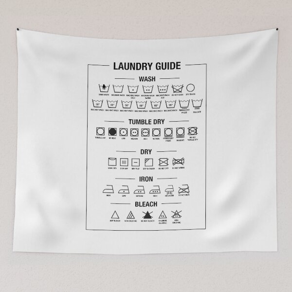 Item preview, Laundry guide, textile care symbols designed and sold by beakraus.