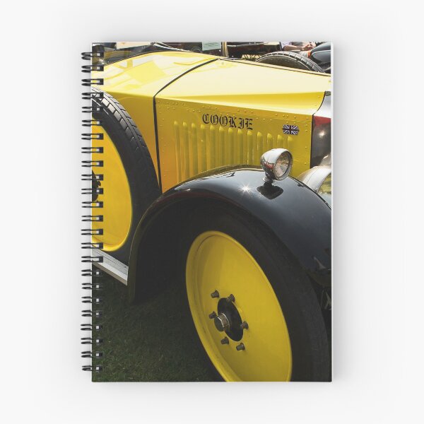 Item preview, The front of a yellow 1924 Vauxhall 14/40 M-Type Melton Tourer on display at a car show designed and sold by Graham Cornall.