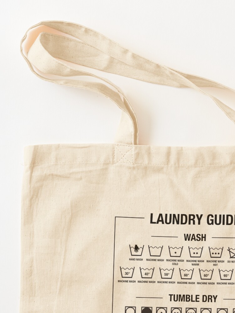 Laundry guide, textile care symbols Tote Bag for Sale by beakraus
