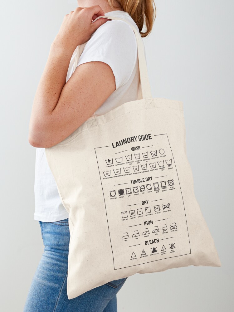 Laundry guide, textile care symbols | Tote Bag