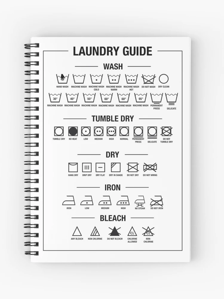 Symbole Blanc Simple De Guide De Blanchisserie Au Fond Noir