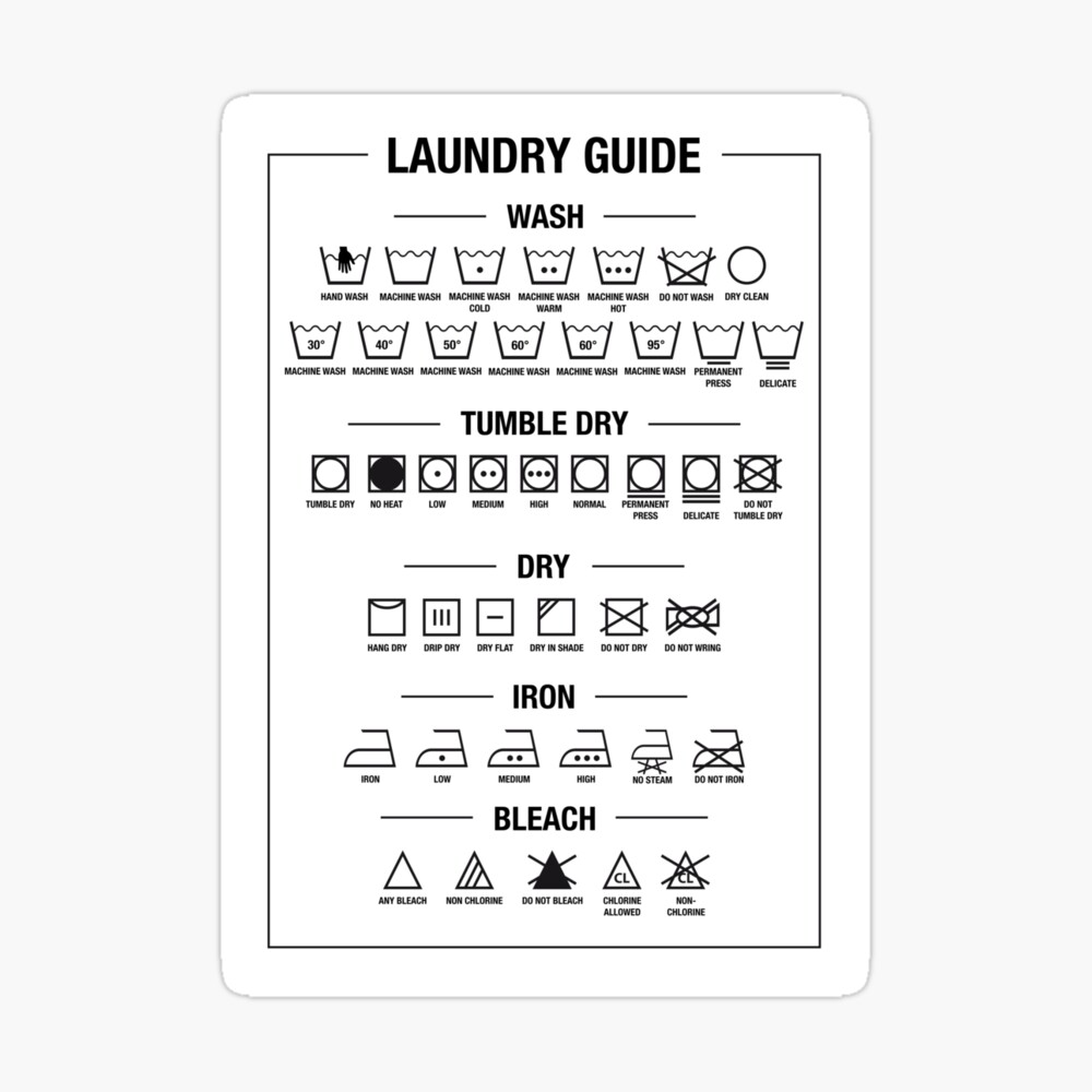 Laundry Symbols Care Guide Tote Bag by TheSimplyLab