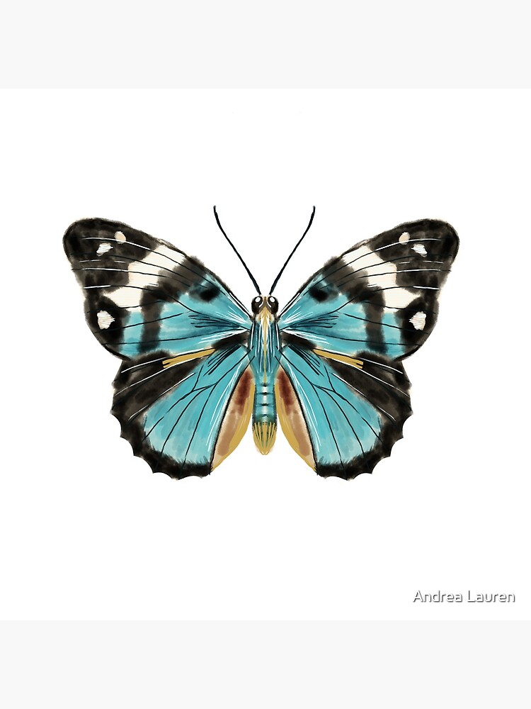 Autocollant papillon bleu