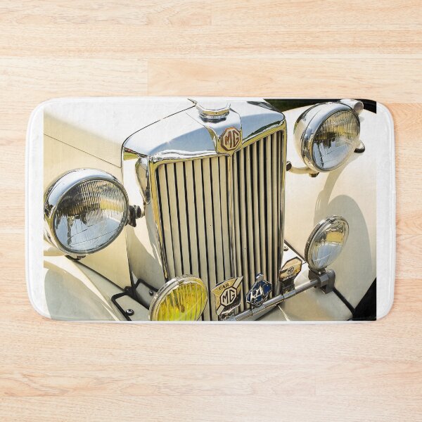 Item preview, The front of a cream 1952 MG TD roadster on display at a car show designed and sold by Graham Cornall.