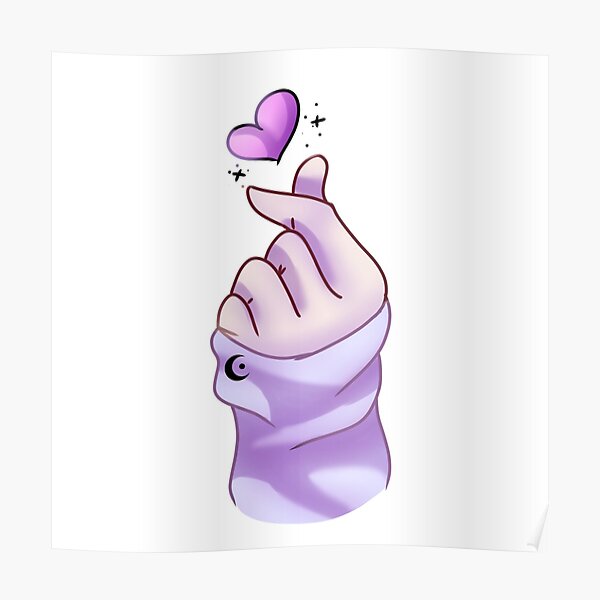 "Korean heart sign kpop" Poster for Sale by Thegoddessuwu | Redbubble