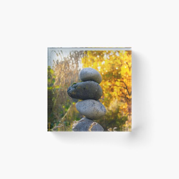 Item preview, Rock Cairn on a Fall Day designed and sold by SeaChangeDesign.