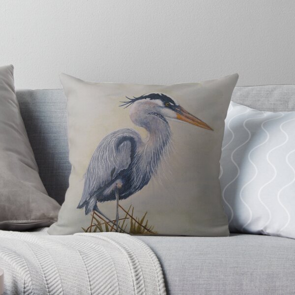 Blue heron cheap throw pillows