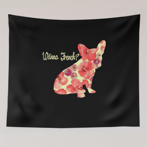 Item preview, Frenchie Pet Owner Dog Mom Dog Dad Floral Gift designed and sold by TooFlyDesign.