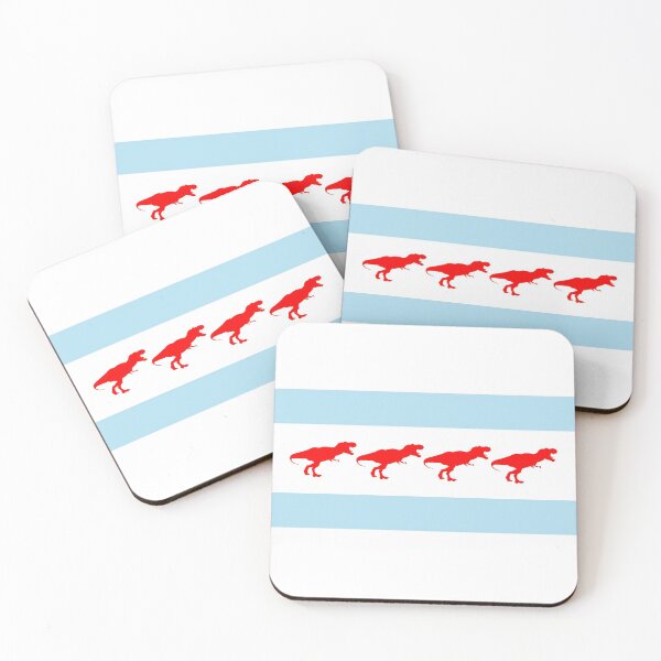Item preview, T-rex Chicago Flag designed and sold by TrexinSpace.