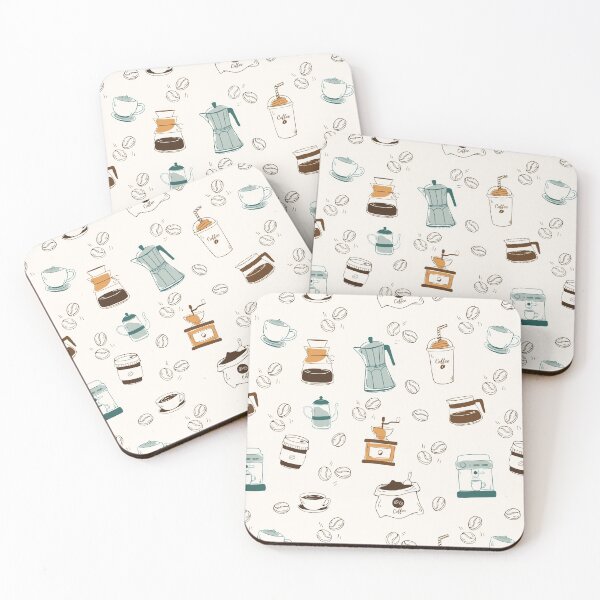 Item preview, Coffee Pattern designed and sold by Spitfire July Doodles.