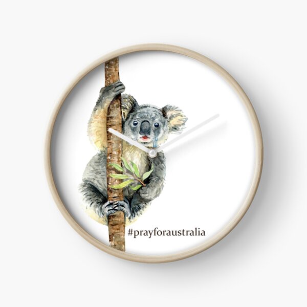 Pray for Australia Koala Clock
