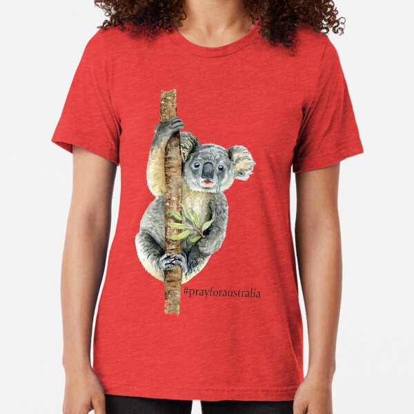 Pray for Australia Koala Tri-blend T-Shirt