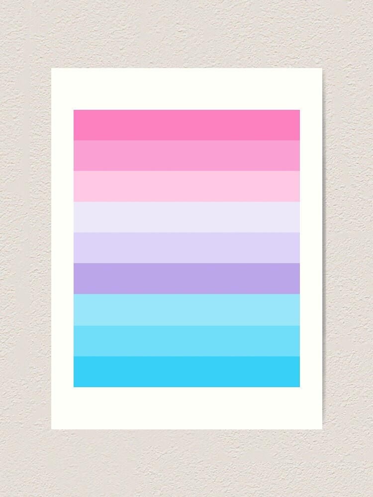 Pink Purple And Blue Ombre Art Print By Runninragged Redbubble