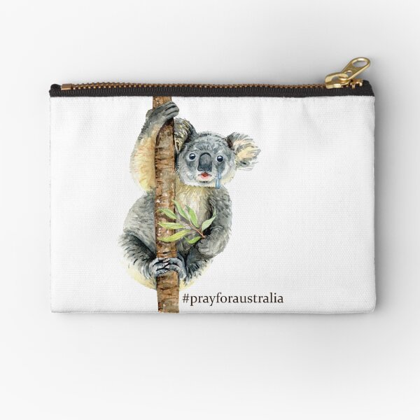 Pray for Australia Koala Zipper Pouch