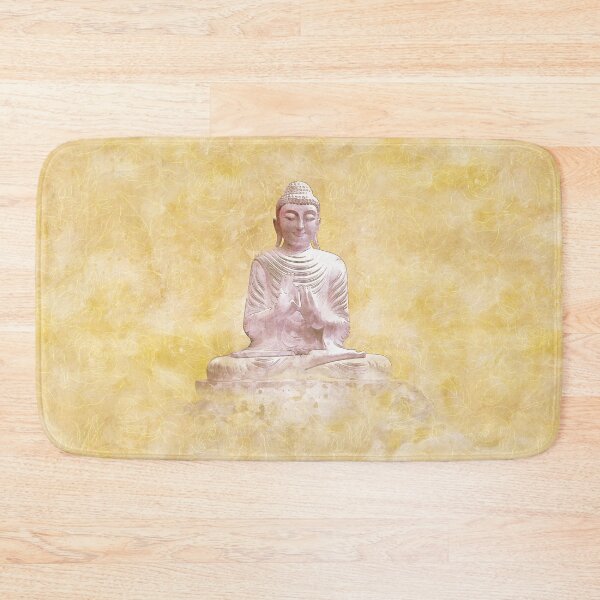 Item preview, Zen Buddha Meditation Statue in gold background designed and sold by Annie Nader.
