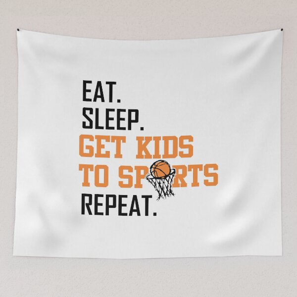 Item preview, Eat Sleep Get kids to sports Repeat Basketball Mom gift designed and sold by hadleydesigns.