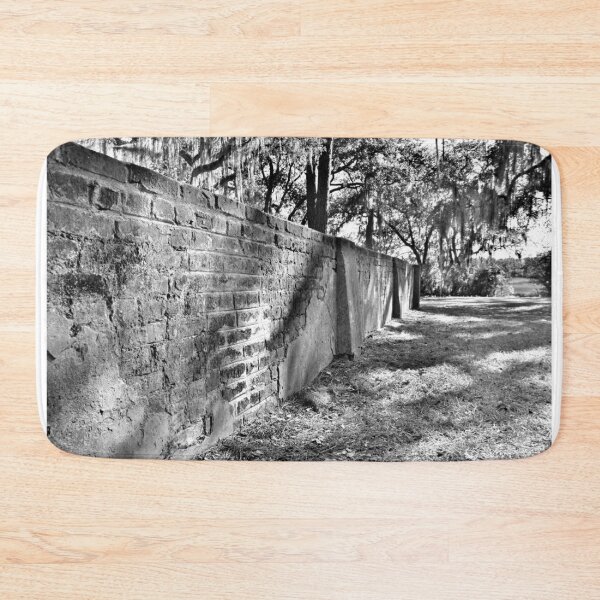 Item preview, Old House Plantation Cemetery Wall Black And White designed and sold by LisaWootenPhoto.