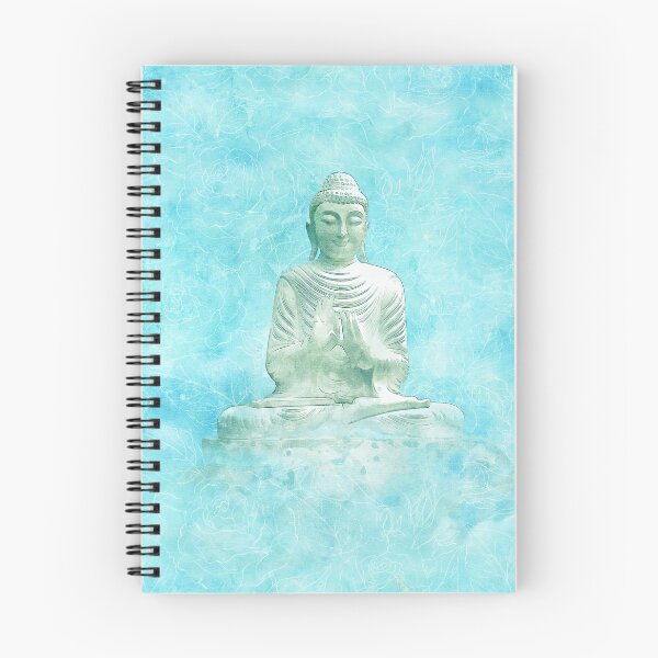 Item preview, Zen Buddha Meditation Statue in turquoise background designed and sold by Annie Nader.