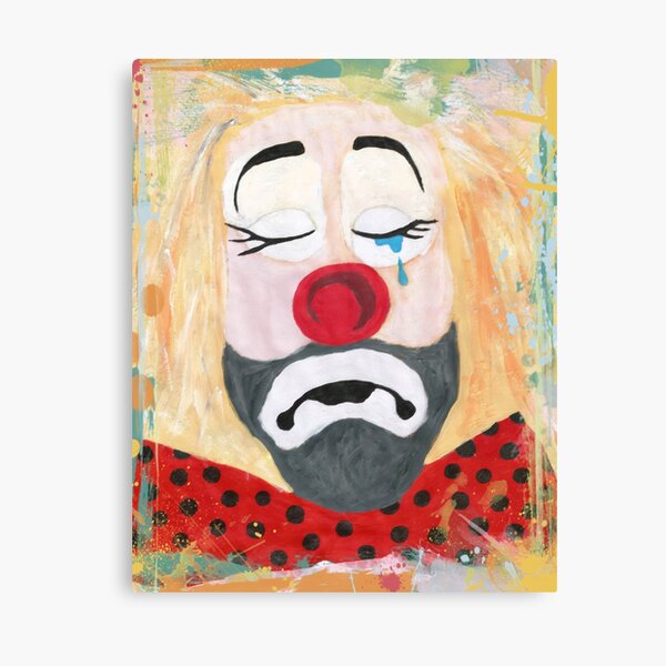 Louis' Sad Clown Painting | "The Whole World's Rotten!" Canvas Print